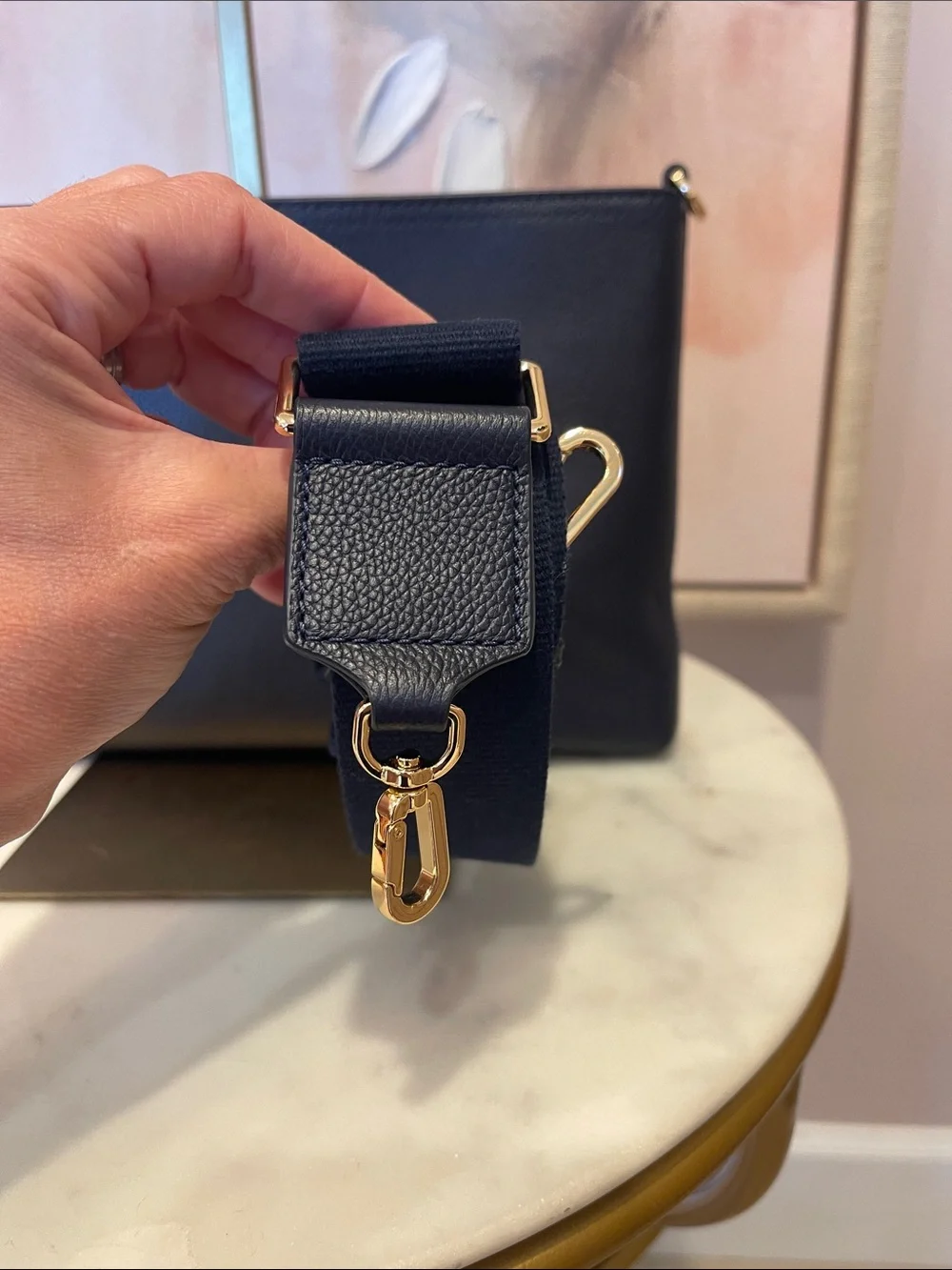 Tory Burch Blake Navy Leather Crossbody